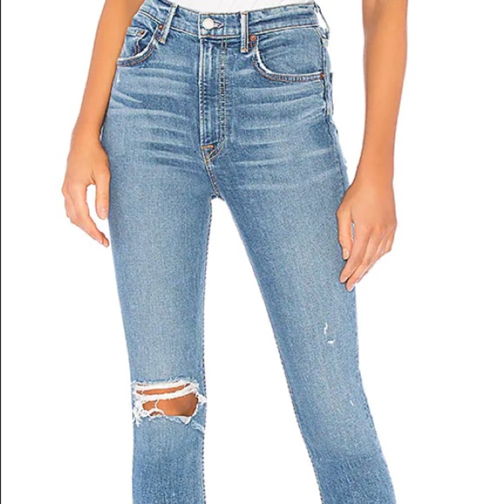 GRLFRND Kendall Super Stretch High Rise Denim Blue Jeans.
